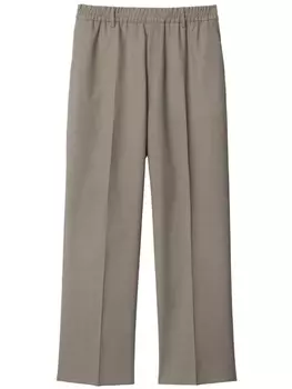 Burberry шерстяные брюки широкого кроя, серый