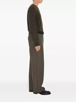 Burberry шерстяные брюки строгого кроя, коричневый