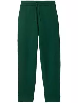 Burberry шерстяные спортивные брюки с логотипом, зеленый