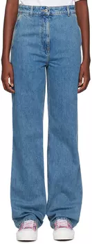 Burberry Синие джинсы свободного кроя