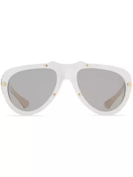 Burberry солнцезащитные очки-пилоты Shield Mask, белый