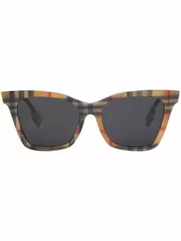 Burberry солнцезащитные очки в клетку Vintage Check, серый