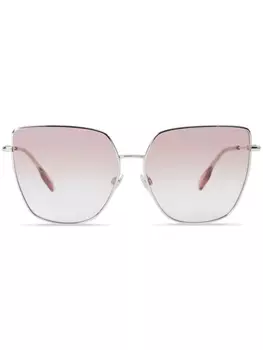 Burberry солнцезащитные очки в оправе 'кошачий глаз', серебристый