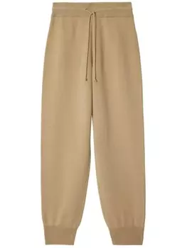 Burberry спортивные брюки из смеси шерсти, коричневый