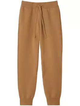 Burberry спортивные брюки с кулиской, коричневый