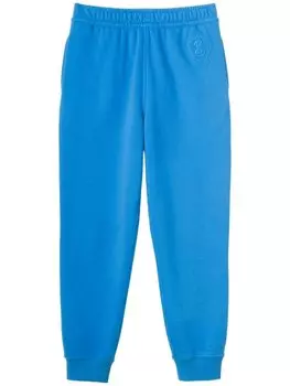 Burberry спортивные брюки с вышивкой, синий