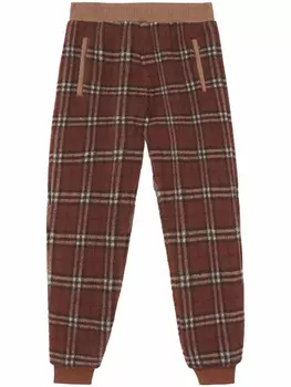 Burberry спортивные брюки в клетку Vintage Check, коричневый