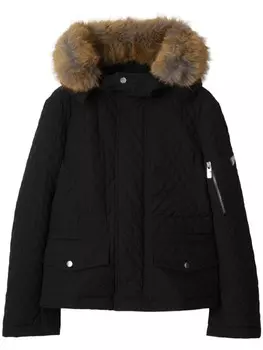 Burberry стеганая куртка из хлопчатобумажной смеси, черный