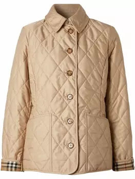 Burberry стеганая куртка, нейтральный цвет