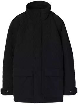 Burberry стеганая куртка с капюшоном, черный