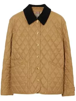 Burberry стеганый пуховик, нейтральный цвет
