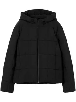 Burberry стеганый пуховик с капюшоном, черный