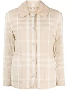 Burberry стеганый жакет, нейтральный цвет
