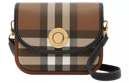 Burberry Сумка через плечо Elizabeth, отделка из телячьей кожи, средняя, женская, темно-березово-коричневого цвета