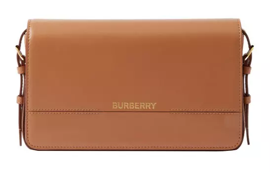 Burberry Сумка через плечо из коровьей кожи, женская, коричневого цвета