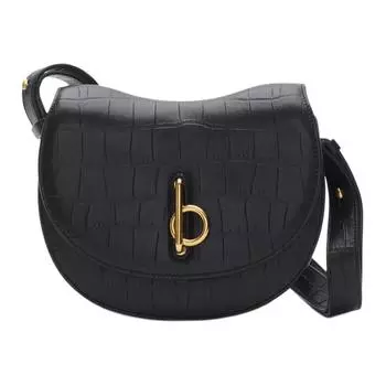 Burberry Сумка через плечо из овчины, женская, черного цвета, небольшого размера
