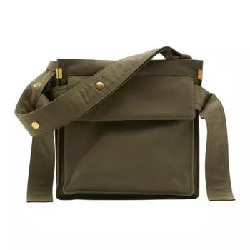 Burberry Сумка через плечо из полиэстера с хлопком, маленькая мужская, цвет армейский зеленый