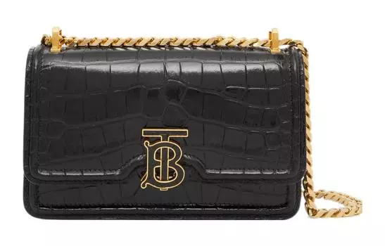 Burberry Сумка через плечо из телячьей кожи, женская, черная