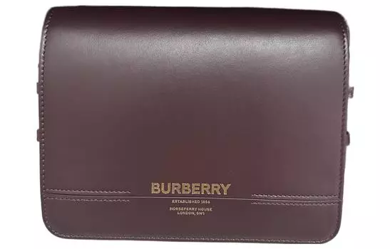 Burberry Сумка через плечо из телячьей кожи, женская, бордового цвета