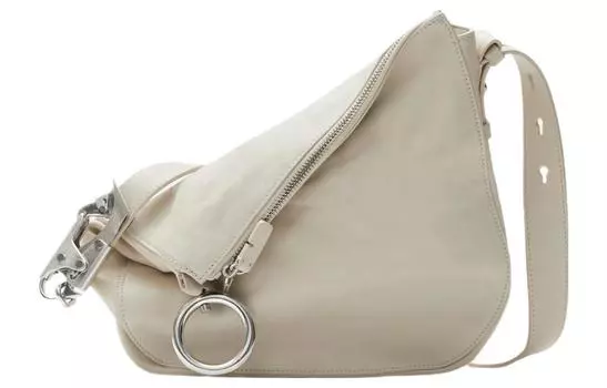 Burberry Сумка через плечо из телячьей кожи, женская, серо-белая