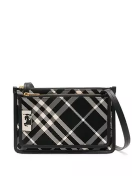Burberry сумка через плечо в клетку, черный