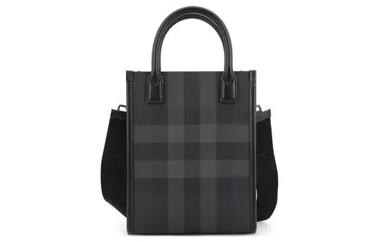 Burberry Сумка из телячьей кожи, сумка через плечо, обычная мужская, черная