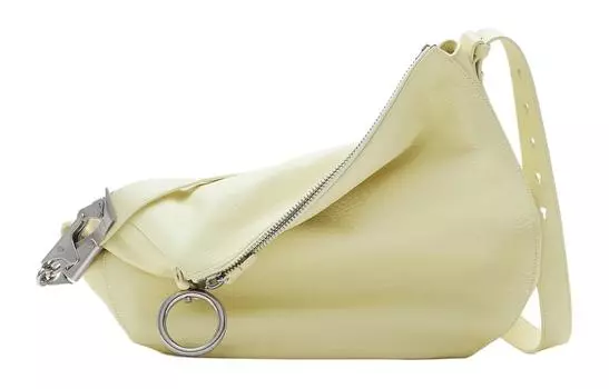 Burberry Сумка из телячьей кожи, сумка через плечо, женская, среднего размера, цвет "пивной желтый"