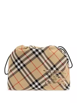 Burberry сумка-клатч в клетку, нейтральный цвет