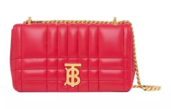 Burberry Сумка Lola Lola из овчины, через плечо, маленькая женская, красного цвета