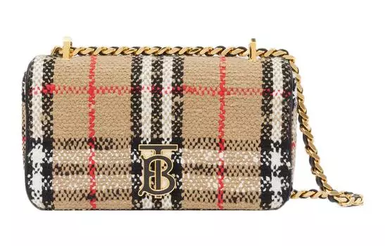 Burberry Сумка Lola Lola из смеси хлопка и шерсти, через плечо, мини, женская, коричневого цвета