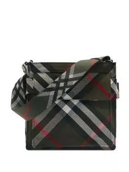 Burberry сумка-мессенджер Trench в клетку, зеленый