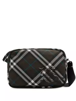 Burberry сумка-мессенджер в клетку, серый