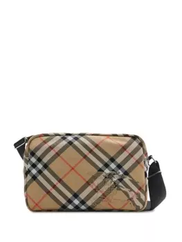 Burberry сумка-мессенджер в винтажную клетку, нейтральный цвет