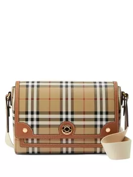 Сумка Burberry Note в клетку, коричневый