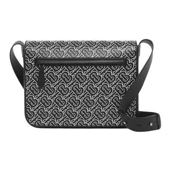 Burberry Сумка Olympia из коровьей кожи, сумка через плечо, мужская, черно-белая