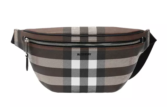 Burberry Сумка-слинг через плечо, мужская, холщовая, через плечо, стандартная, темно-березово-коричневая
