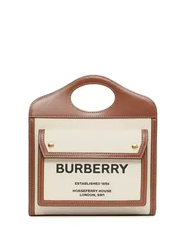 Сумка-тоут Burberry Pocket мини, нейтральный цвет