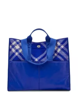 Burberry сумка-тоут в клетку, синий