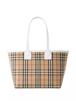 Сумка-тоут в клетку Burberry Vintage Check, коричневый