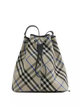 Burberry сумка-ведро Check среднего размера, нейтральный