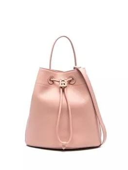 Сумка-ведро Burberry из зернистой кожи, розовый