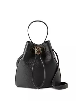 Burberry сумка-ведро с монограммой TB, черный