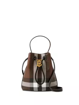 Burberry сумка-ведро TB размера мини, коричневый