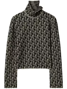 Burberry свитер B Charm вязки интарсия, нейтральный цвет