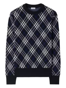 Burberry свитер в клетку, синий