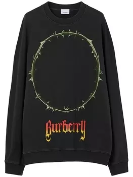 Burberry толстовка с принтом, черный