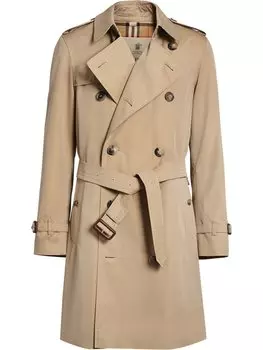 Burberry тренч Chelsea Heritage длины миди, нейтральный цвет