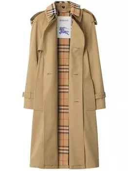 Burberry тренч с заостренными лацканами, нейтральный цвет