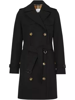 Burberry тренч The Short Islington, черный