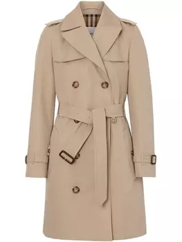 Burberry тренч The Short Islington, коричневый